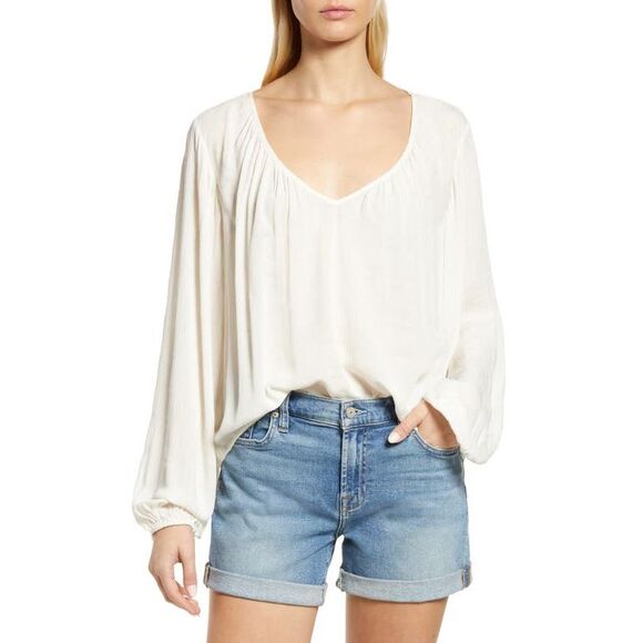 Sanctuary Relaxed High-Low Blouse In Muslin - S - Picture 1 of 3